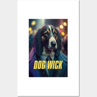 Dog Wick #2 with text Posters and Art
